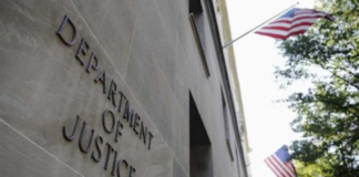 The exterior of the U.S. Department of Justice headquarters building in Washington. Photo by Jonathan Ernst