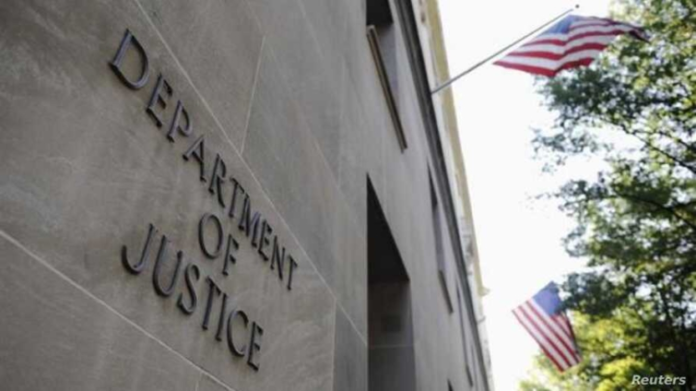 The exterior of the U.S. Department of Justice headquarters building in Washington. Photo by Jonathan Ernst