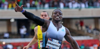 Kenyan and African 100m record holder, Ferdinand Omanyala / Image Source: Myjoyonline