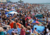 Crowds at Southend beach in Essex on Sunday | PA Media