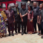 The MUSIGA delegation with AB Crentsil Jnr.(fourth) from left) during the visit