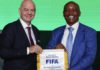 Gianni Infantino (left) has a close working relationship with the Confederation of African Football president Patrice Motsepe