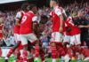 Arsenal sit two points clear of Manchester City at the top of the Premier League table