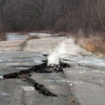 Deserted town where an underground fire has been burning for more than 60 years Smoke rises from a large crack in Route 61 caused by the ongoing underground fire in Centralia, Pennsylvania (Image: Don Emmert/AFP via Getty Images)