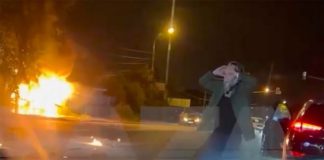 Alexander Dugin at the explosion site ( Image: social media/e2w)