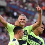 Erling Haaland celebrates