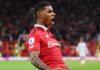 Marcus Rashford celebrates scoring for Manchester United Image credit: Getty Images