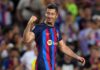 Robert Lewandowski celebrates