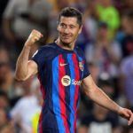 La Liga: Lewandowski hits brace as Barcelona thrash Real Valladolid Robert Lewandowski celebrates