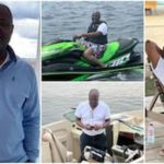Massive reaction as Ibrahim Mahama is spotted enjoying jet boat cruise Ibrahim Mahama. Photo Source: @ibrahim_mahama_71