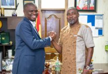 Sports Minister [L] and Charles Osei Asibey [R]