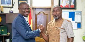 Sports Minister [L] and Charles Osei Asibey [R]