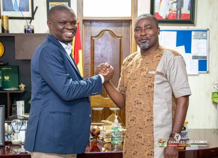 Sports Minister [L] and Charles Osei Asibey [R]