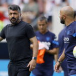 La Liga: Espanyol host Real Madrid as Atletico Madrid travel to Valencia Valencia’s head coach Gennaro Ivan Gattuso reacts before the international friendly soccer match between VfB Stuttgart and FC Valencia in Stuttgart, Germany, 23 July 2022. EPA/RONALD WITTEK --