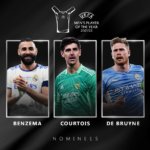 Benzema, Courtois, De Bruyne up for Uefa award