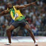 Usain Bolt moves to trademark victory pose