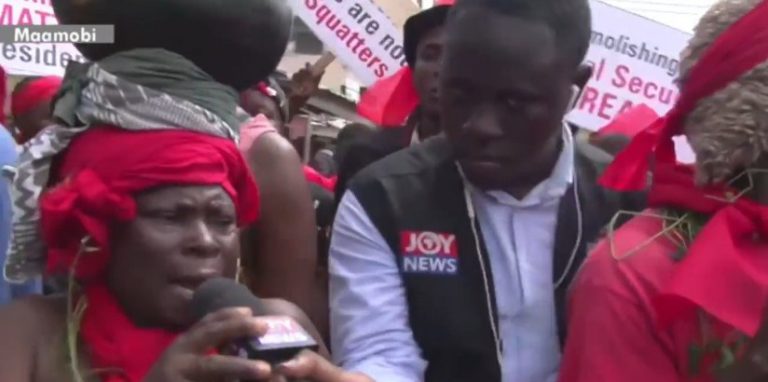 Maamobi residents paint Accra red [Photos]