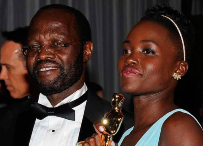 Lupita Nyong'o and his father Anyang Nyong'o. Photo source: Nairobi News