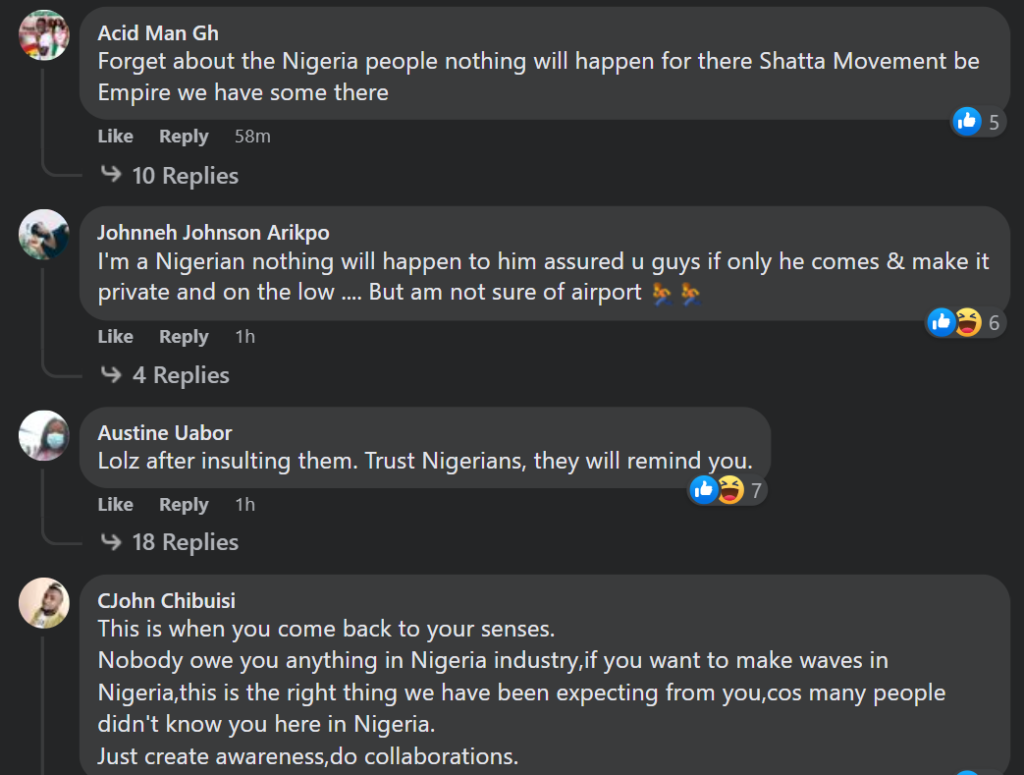 Check out reactions of Nigerians after Shatta Wale announces media tour in the country