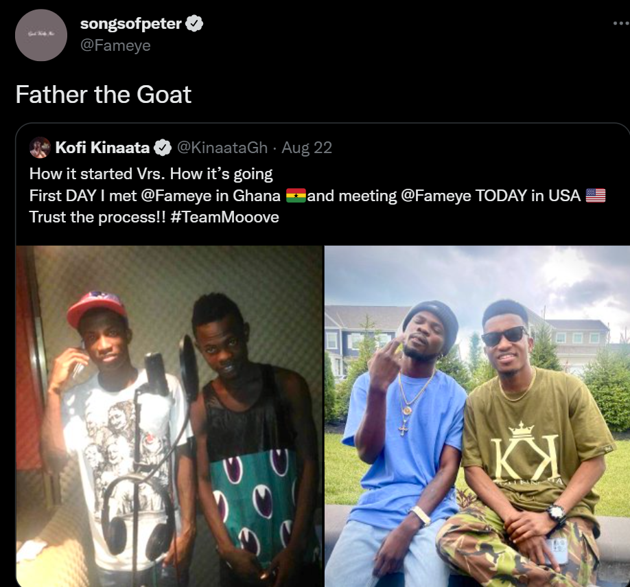 Fameye’s look in throwback photo with Kofi Kinaata causes stir