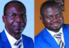 New GJA President Albert Kwabena Dwumfour (right) and the former President Roland Affail Monnie