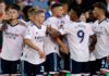 Arsenal celebrate win over Palace