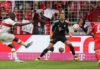 Serhou Guirassy scored from the spot to give Stuttgart a point against Bayern in Munich. Photo by Stefan Matzke Source: Getty Images