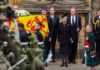 Members of the Royal Family watched on as the coffin was carried ( Image: Getty Images)