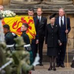 Members of the Royal Family watched on as the coffin was carried ( Image: Getty Images)