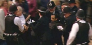 The man was arrested under the Public Order Act ( Image: Twitter)