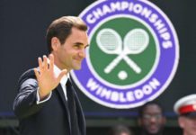 Federer, unable to play because of injury, was part of the Wimbledon's celebrations for the centenary of Centre Court in July