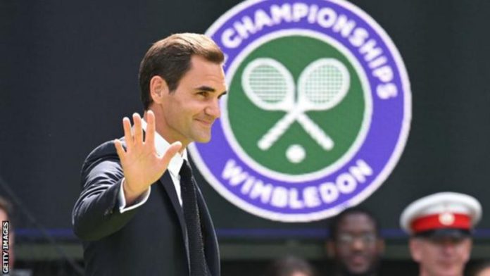 Federer, unable to play because of injury, was part of the Wimbledon's celebrations for the centenary of Centre Court in July