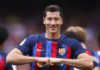 BARCELONA, SPAIN - SEPTEMBER 17: Robert Lewandowski FC Barcelona celebrates scoring his side's first goal during the LaLiga Santander match between FC Barcelona and Elche CF at Spotify Camp Nou on September 17, 2022 in Barcelona, Spain. (Photo by Eric Alo Image credit: Getty Images