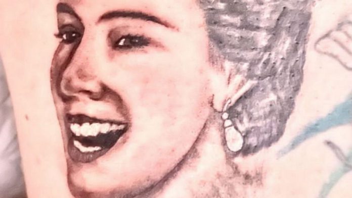 Michael Purkiss was so upset by the death of Queen Elizabeth II, he tattooed a portrait of her just above his left knee (Image: Michael Purkiss / SWNS)