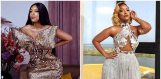 Global Citizen Festival: Ghanaian actress Joselyn Dumas shows off flawless skin in red carpet dresses Source@Instagram