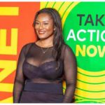 Tracy Sarkcess, wife of Sarkodie shows cleavage at Global Citizen Festival Source@Instagram