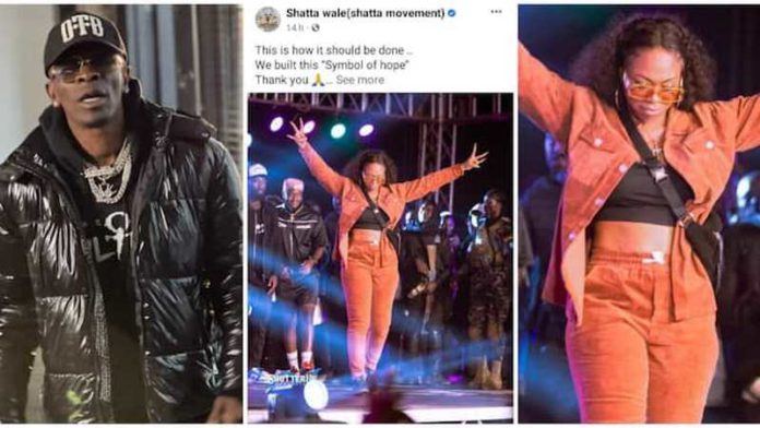 Shatta Wale lauds Michy for her performance Source: UGC