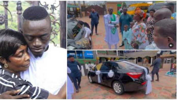 Lil Win surprises his mother with a brand-new car. Photo credit: officiallilwin