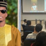 Kofi Kinaata captured lecturing