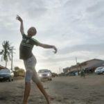 Anthony Madu dancing in the streets of Ajangbadi, Nigeria Disney/Motheo Moeng