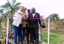 Works begin on footbridge that collapsed at launch Ribbon-cutting_DR-Congo bridge collapse