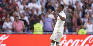 Rodrygo celebrates