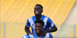 Samuel Ashie Quaye celebrates