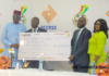 GFA boss Kurt Okraku [L] and Access Bank official [R]