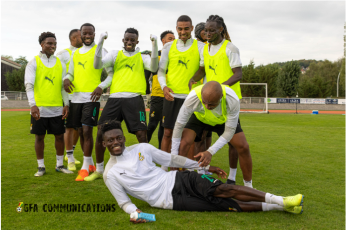 Black Stars players in joyous mood