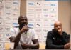 Otto Addo with Andre Ayew at a presser