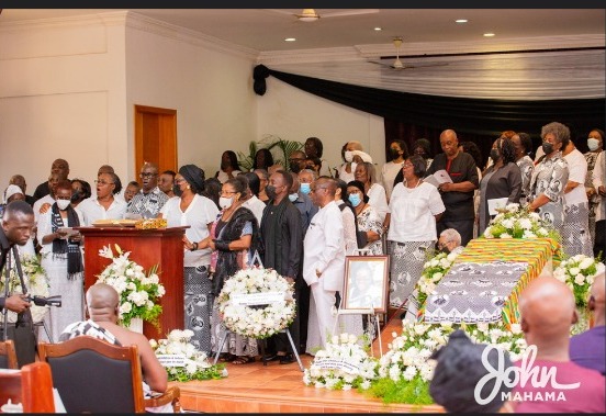 Mahama, Nana Konadu, Alan mourn with Haruna Atta as he buries wife [Photos]