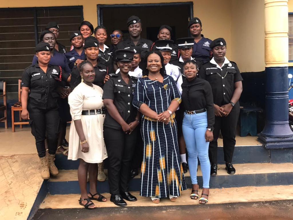 COP Maame Tiwaa Addo-Danquah with policewomen at Savannah 