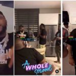 Mama fed us – Davido says as he vibes with Fella, Medikal in their plush mansion Fella Makafui, Medikal and Davido. Photo Source: @ghhyper1