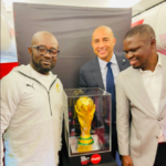 Kurt Okraku [L], David Trezeguet [M] and Mustapha Ussif [R]